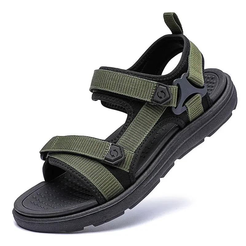 Vanmie Sandal Men Summer Sandals for Men Leisure Beach Sandals Male Summer Shoes Lightweight Outdoor Casual Shoes