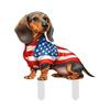 4th of July Decorative Garden Stake Patriotic Sausage Dog Yard Sign Independence Day Lawn Patio Sign for Memorial Day Outdoor Decor