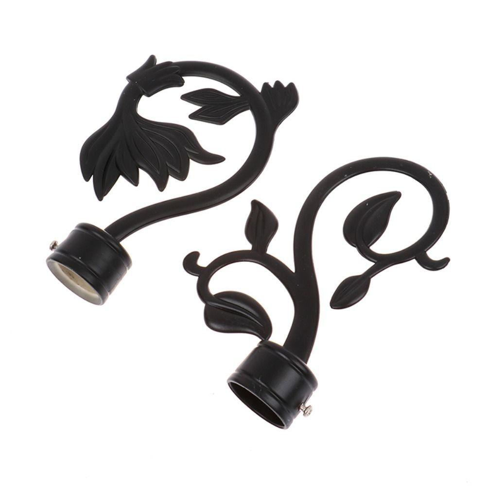 Ends Heads Curtain Pole Finials Imitation Iron Roman Rod Curtain Accessories   Home