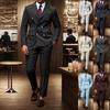 Men's Clothing, Formal Suits with Stripes, Trousers for Business, Formal Dinners, Weddings