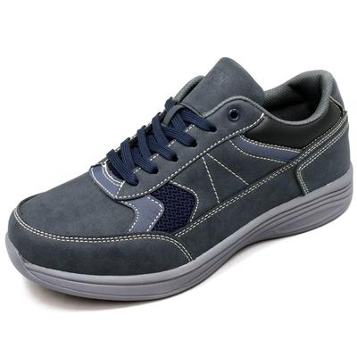 Men's Waterproof Sneakers Low Cut Wide Upper 6E Casual Walking Shoes Rain Gentlemen's Shoes Edm70 NAVY 25.5cm