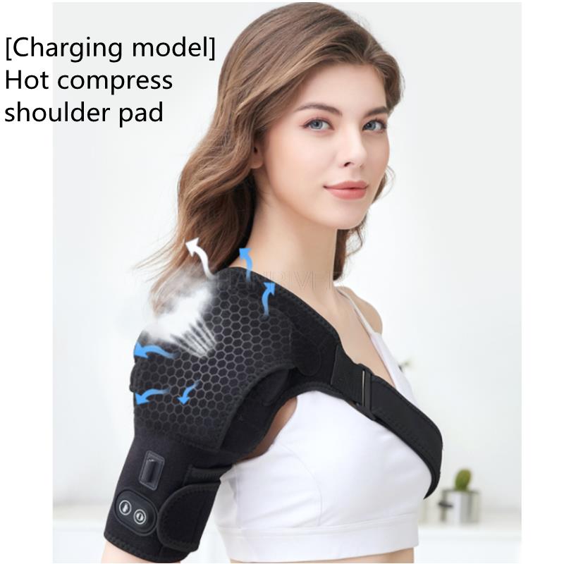 

Electric heating shoulder protector, cervical vertebra, waistcoat, warmth, massage around the shoulder, heating, hot compress вина червоного кольору