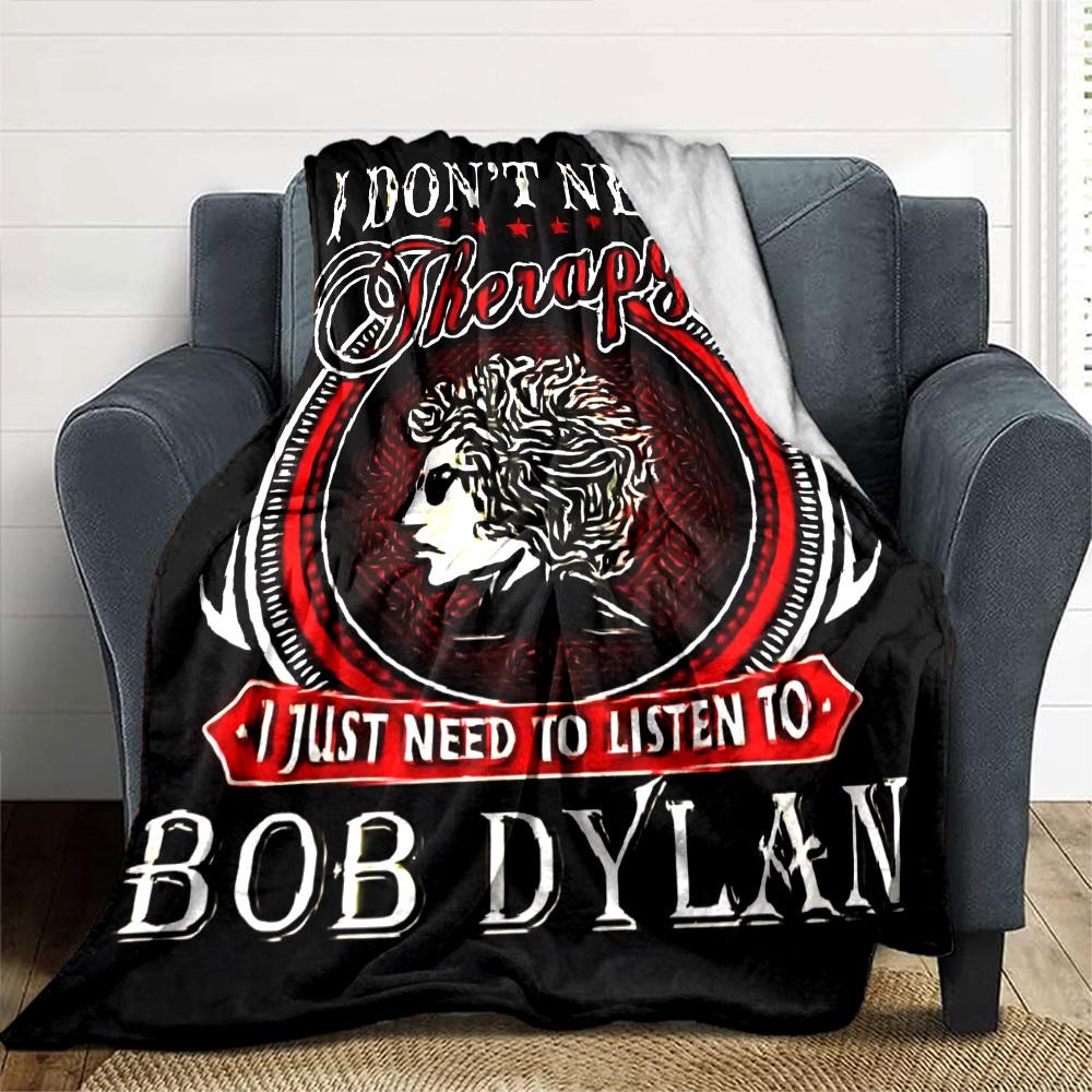 1pc Therapy Bob Dylan Themed Printed Soft and Comfortable Home Blanket, Small Throw Blanket, Nap Blanket, Suitable As a Gift L067