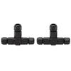 2 Pcs Tee Wire Connectors IP68 Waterproof 2 Pin 3 Pin T Shape Electrical Terminal Adapter for