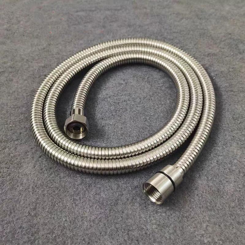 G1/2 " Flexible Nickel Shower Hose 1.5m Antique Plumbing Hose Stainless Gold Steel Bathroom Hose Gray Bathroom Shower head Pipe