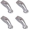 Pieds de meuble - AIMOONSA - Lot 4 (12 cm) - Chromé anti-corrosion - Base plastique - Vis fixation