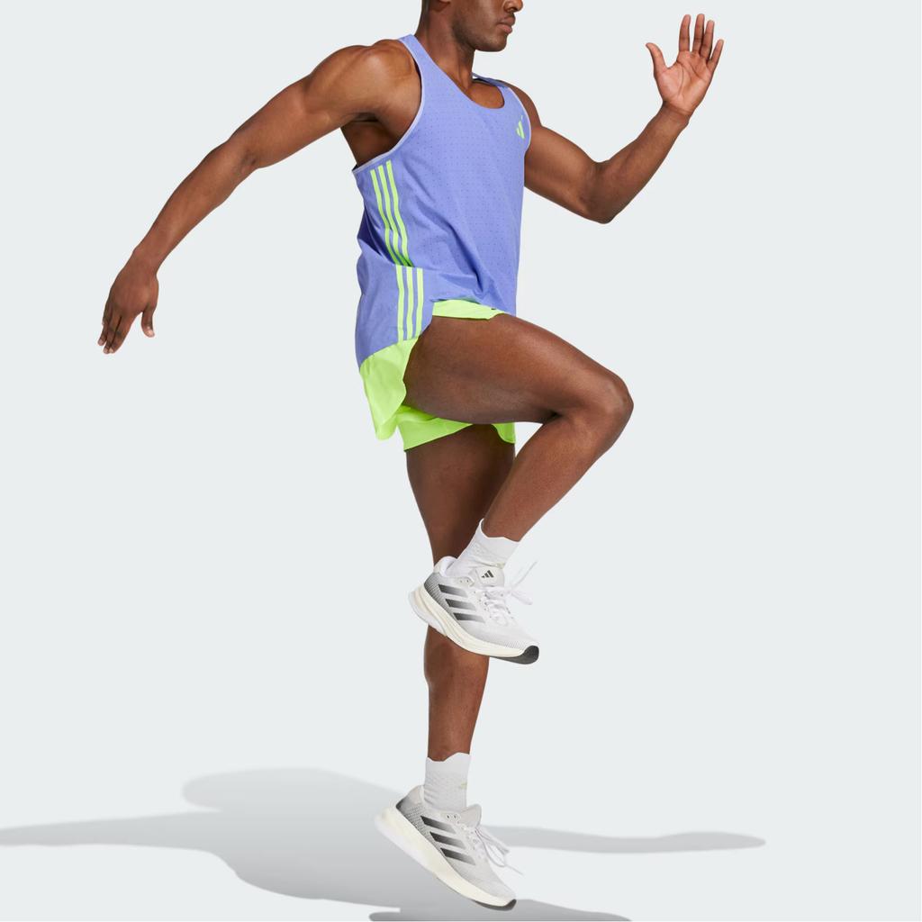 Adidas Adizero Running Tank Top Men Tops Blue IW6635