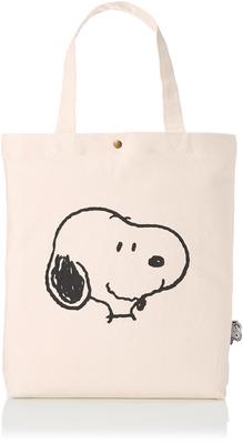 Hapitas Snoopy Tote Bag (SNP6009, PN70) - Snoopy Face, Back Pocket, Free Size