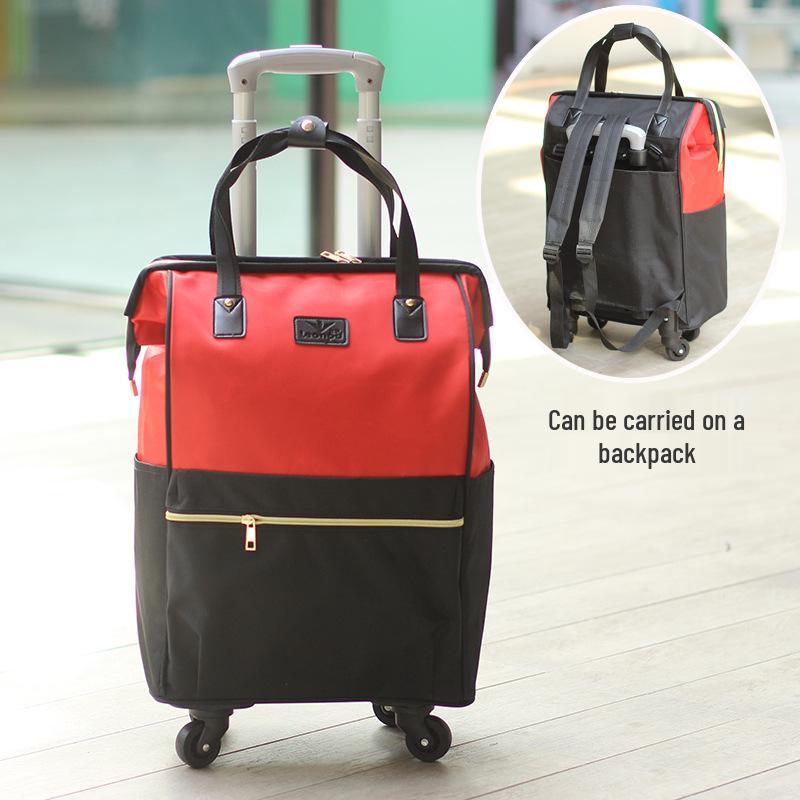 Leichte Damen-Reisetasche mit Zugstange im koreanischen Stil - Handtasche mit großem Fassungsvermögen für kurze Reisen