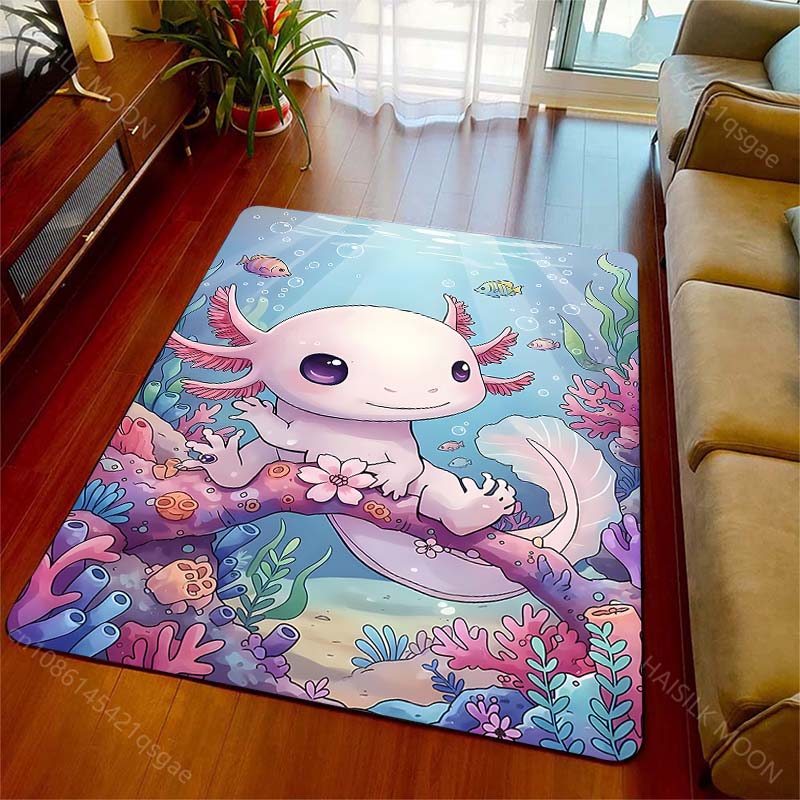 1PC Cute underwater creature Print Carpet Rug for Living Room Bedroom Sofa Doormat Home Decor Non-slip Floor Mat