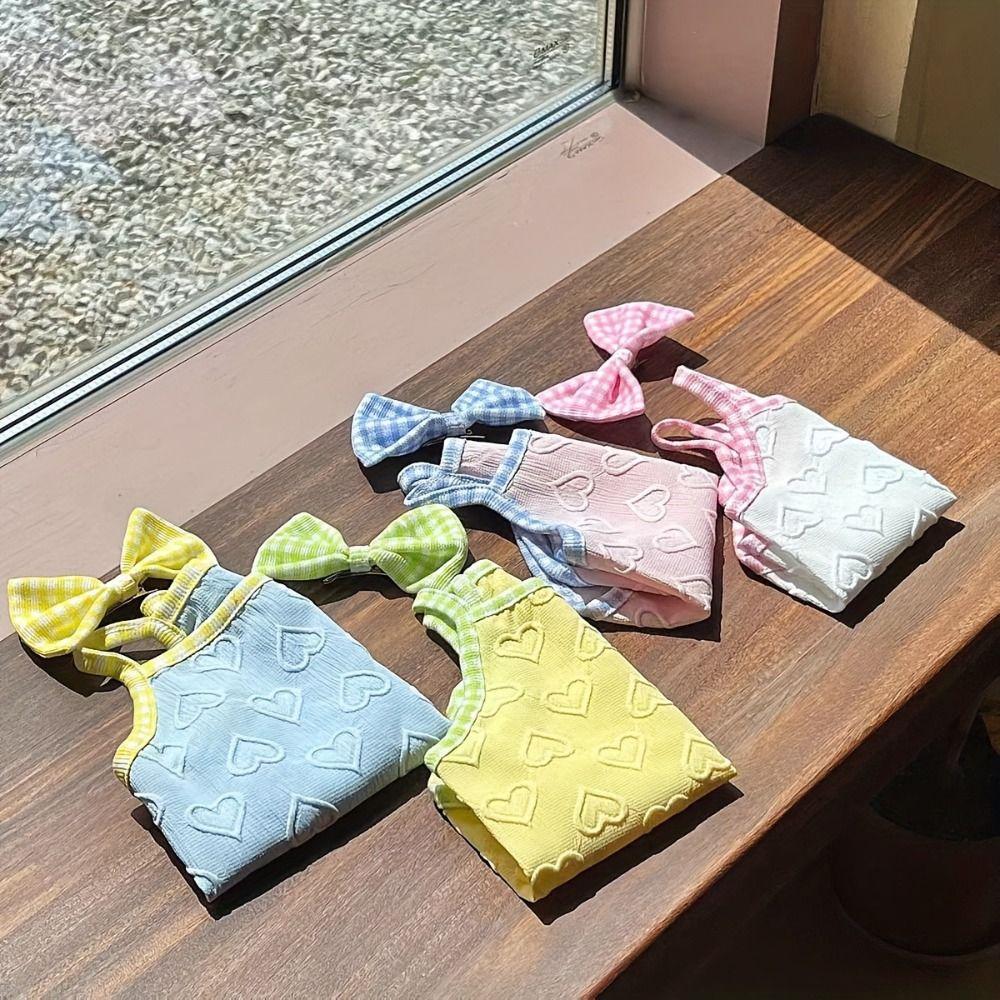 Breathable Summer Puppy Clothes Bow Clip Dog Clothing with Bow Clip Cute Dog Vest Girls Pet