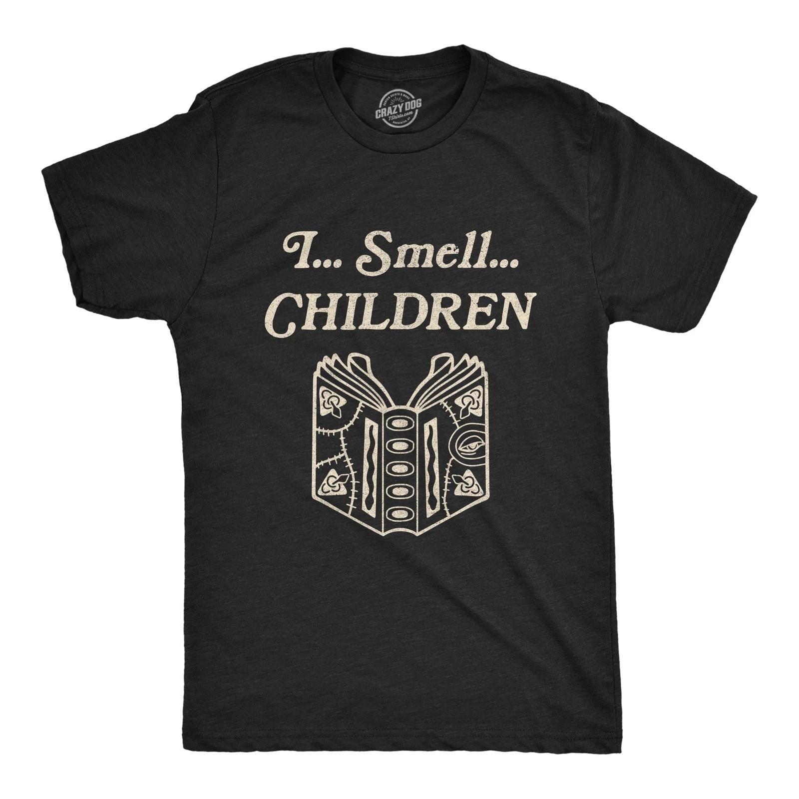 Mens I Smell Children T Shirt Funny Magic Halloween Spooky Graphic Novelty Tee XXL