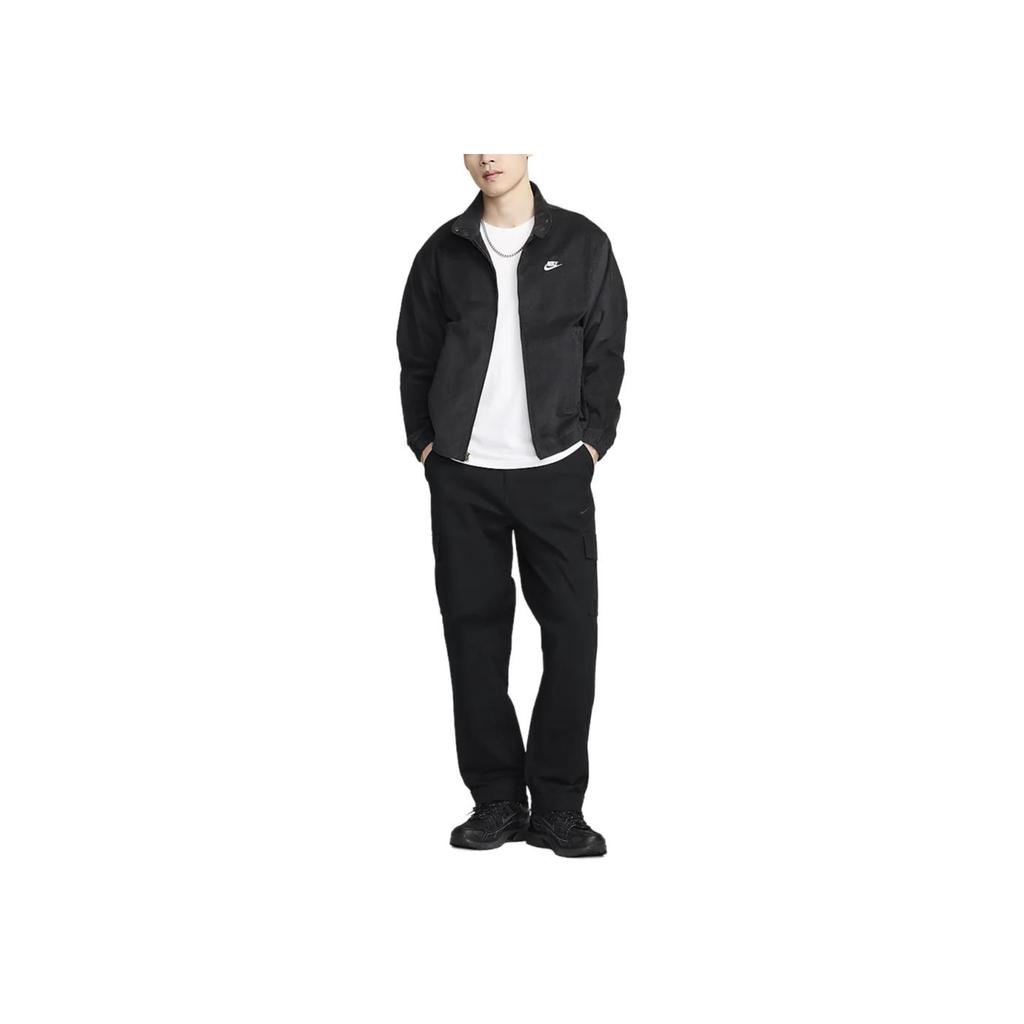 Nike Sportswear Club Stand Collar Fashion Solid Color Zip Jacket Men Jackets Black FZ0632-010