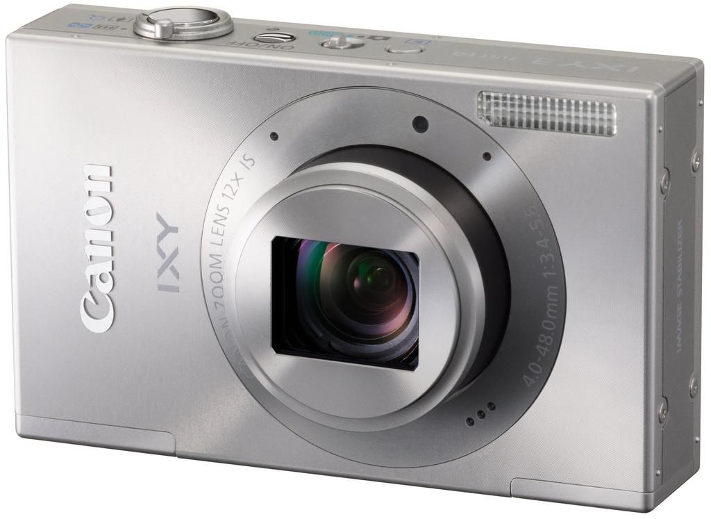 Canon IXY 3 Digital Approximately 12x Optical Camera, 10.1 Megapixels, Zoom, Silver, IXY3(SL)