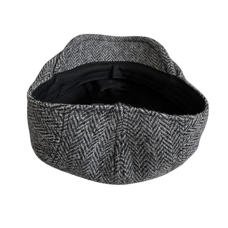 Men's Winter High Quality Pure Wool Newsboy Hats Herringbone Octagon Cap Women Gatsby Flat Hat BLM318
