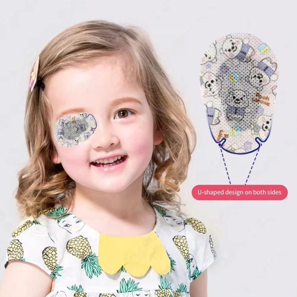 20Pcs Cartoon Pattern Kids Eye Patches Soft Vision Care Patch Amblyopia Eye Patches  for Girl Boy