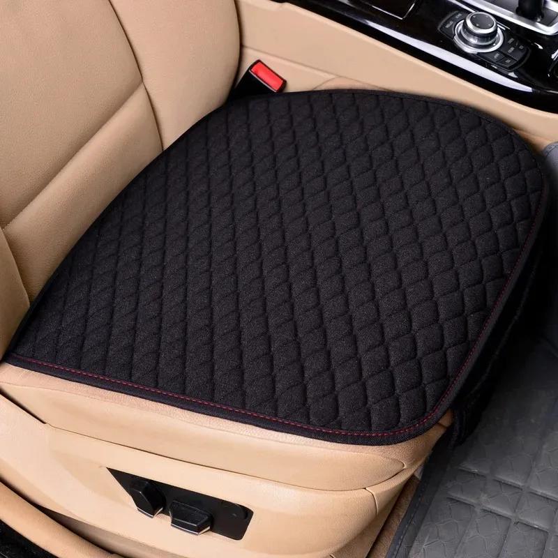 Breathable Linen Seat Pad for Car – Slip-Resistant Bottom Cushion Only, Uses In Most Vehicles Year-Round Comfort