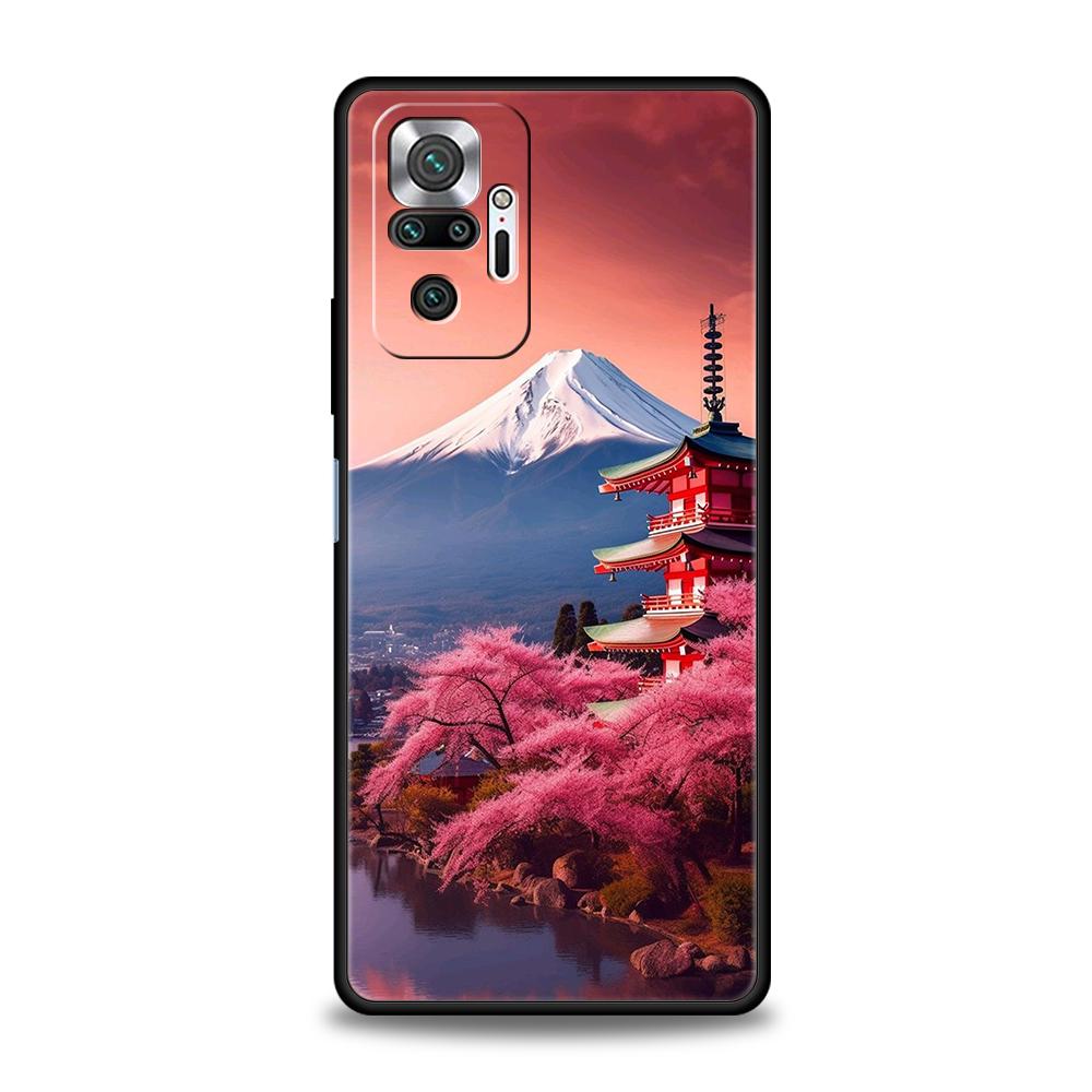 Japanese Anime Landscape Art Phone Case For Xiaomi Redmi Note 14 13 12 10 11 Pro Plus 14C 13C 12C 10C 9C 5G Soft TPU Cover
