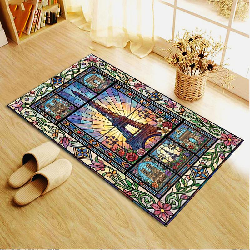 2025 New Paris Eiffel Tower Carpet Rug for Living Room Bedroom Home Sofa Decoration,Kids play Non-slip Floor Mat87