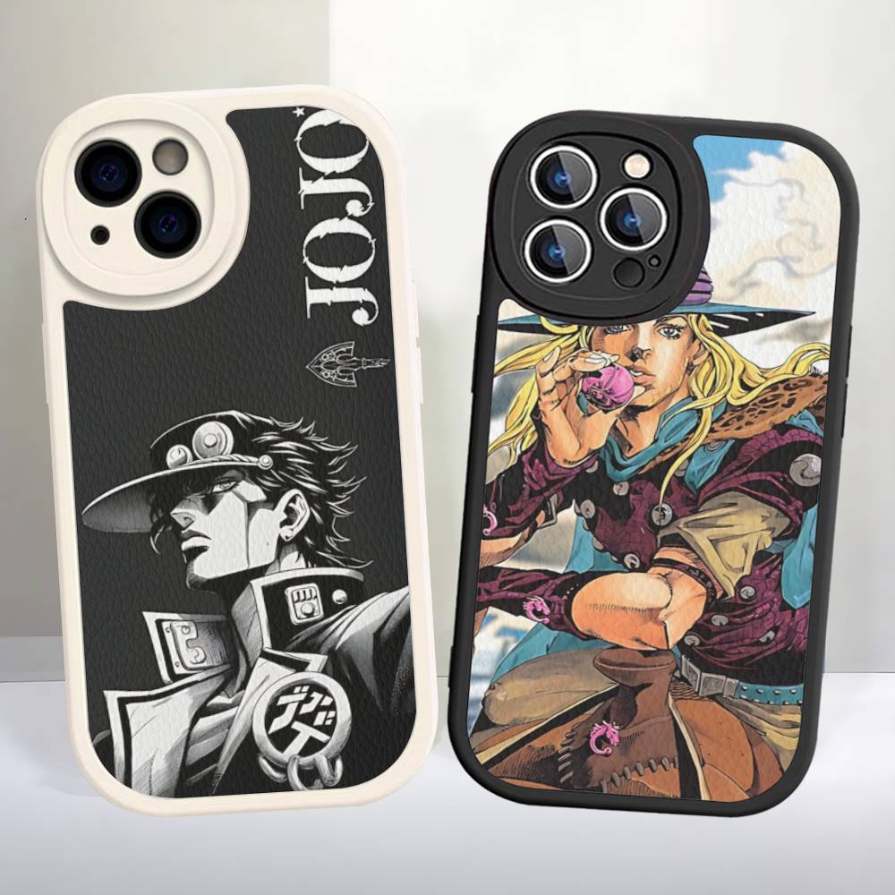 Anime J-JoJo Klassisch B-Bizarre A-Abenteuer Handyhülle Für IPhone 16 15 14 11 12 13 Pro Max Plus Rückseite Lederhülle