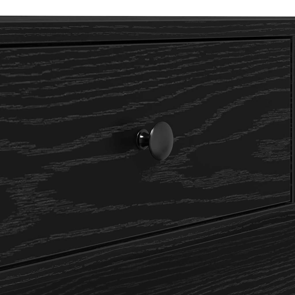 Coffee Table Black Oak Effect 90 x 90 x 28 cm Engineered Wood