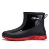 Men's Waterproof Rubber Rain Boots, Short Tube, Thick Sole, Ideal for Work and Fishing