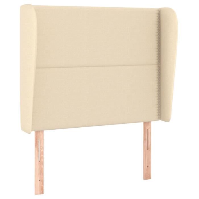 VidaXL Headboard with Ears Cream 93x23x118-128 Cm Fabric3117803