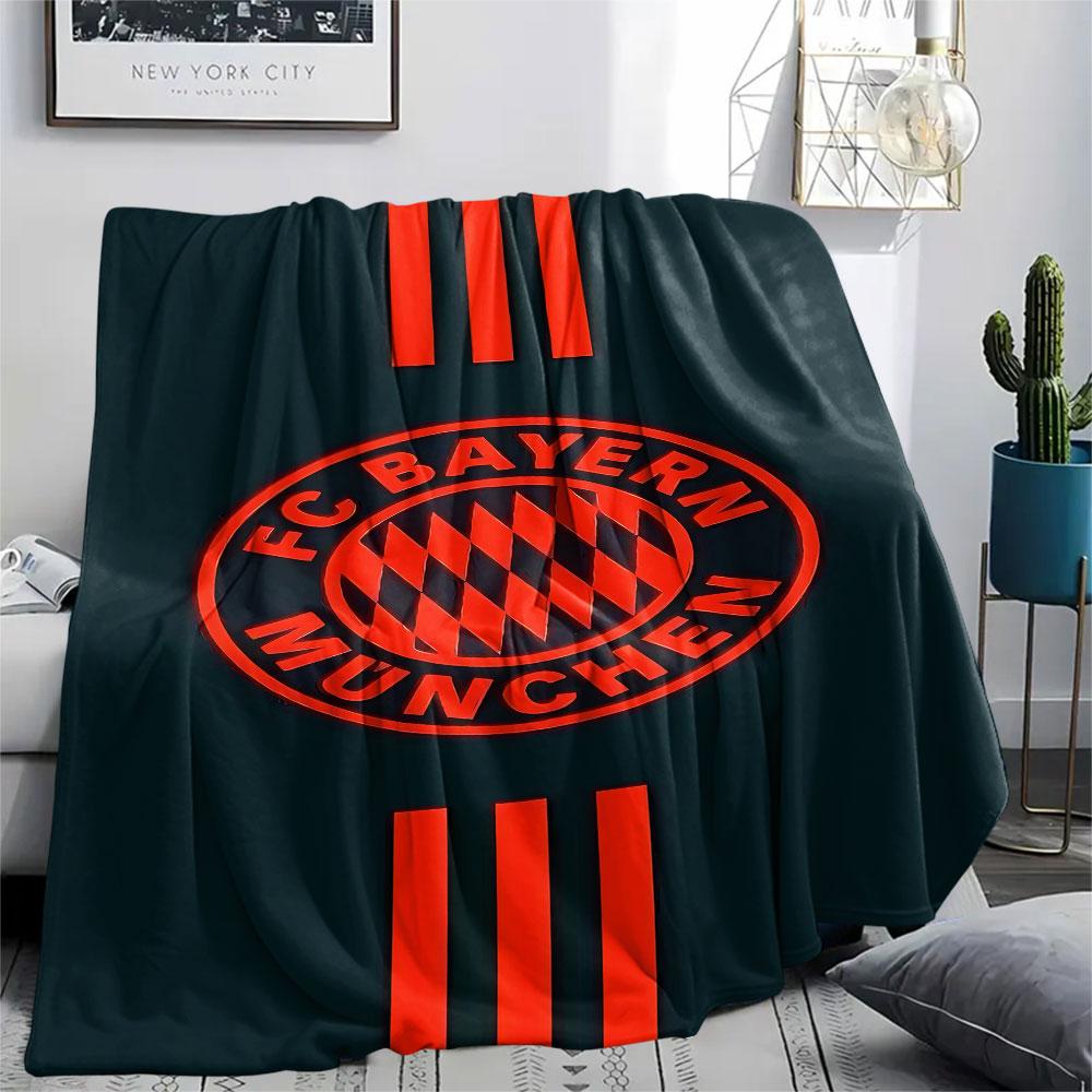 1PC FC Bayern Munich Patterned Flannel Blanket Suitable For All Seasons for Home Decor Warmth and Comfort Gifts Holiday Present