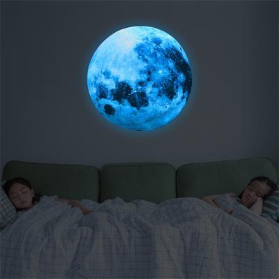 Glowing Luminous Moon Planet Space Wall Sticker Decal In The Dark