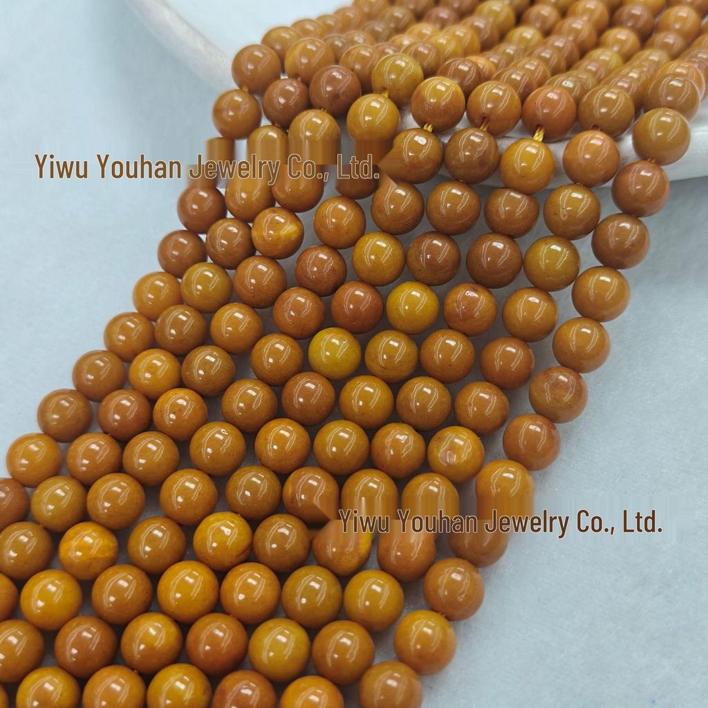 Natural White Stone Enhanced 6-10mm Round Beads String for Three-Color Alxa Bracelet Necklace Accessories