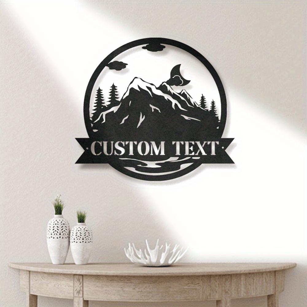Distinctive Custom Metal Sign Mountain Cabin Wall Decor Rustic Outdoor Home