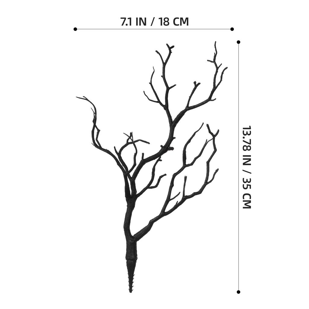 4pcs Fake Antler Tree Branches Artificial Dried Plastic Stems Decorative Plant Twigs Simulation Layout Props for Home Christmas