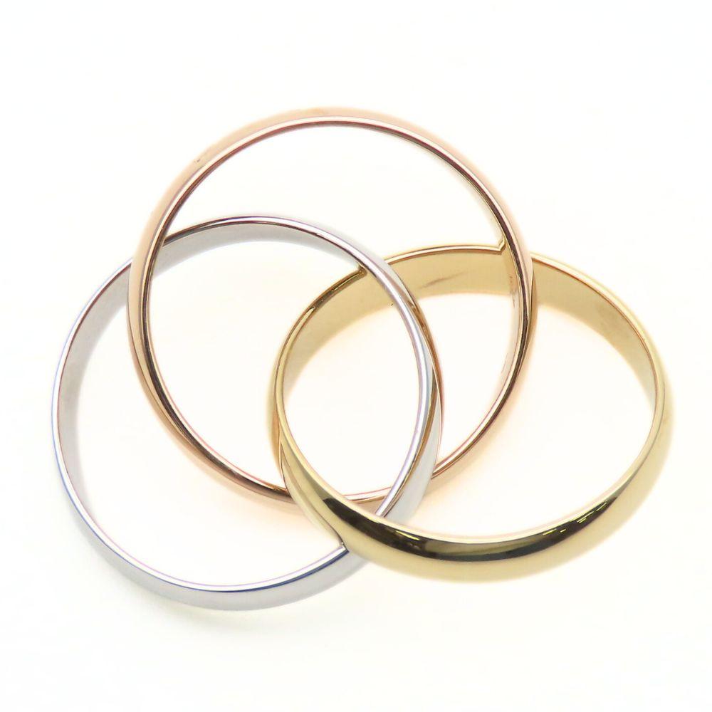 Used CARTIER Ring Trinity Classic EU#49 49 K18 yellow gold/K18 Pink Gold 7.0g Three color Triple