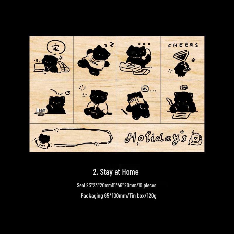 

Сумеречная Мяу Звездная История: Милый набор штампов с мультяшными животными для украшения DIY-журнала