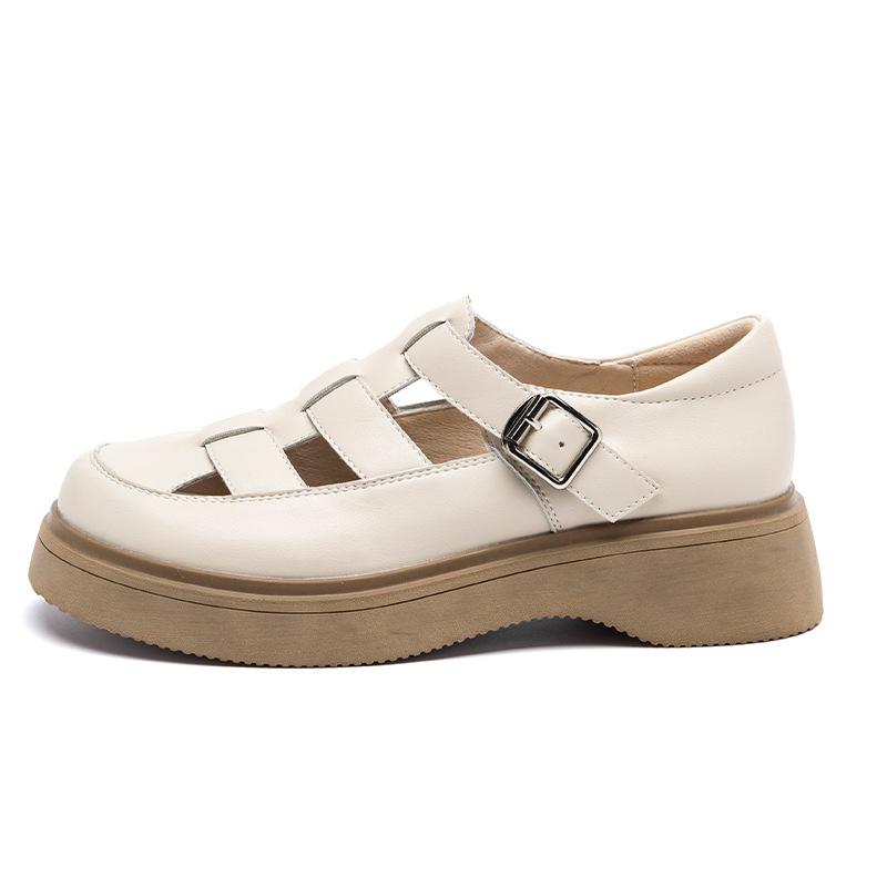 Augustine Roman Sandals New Autumn Woven Hollow Pig Cage Sandals Skinny Casual Shoes