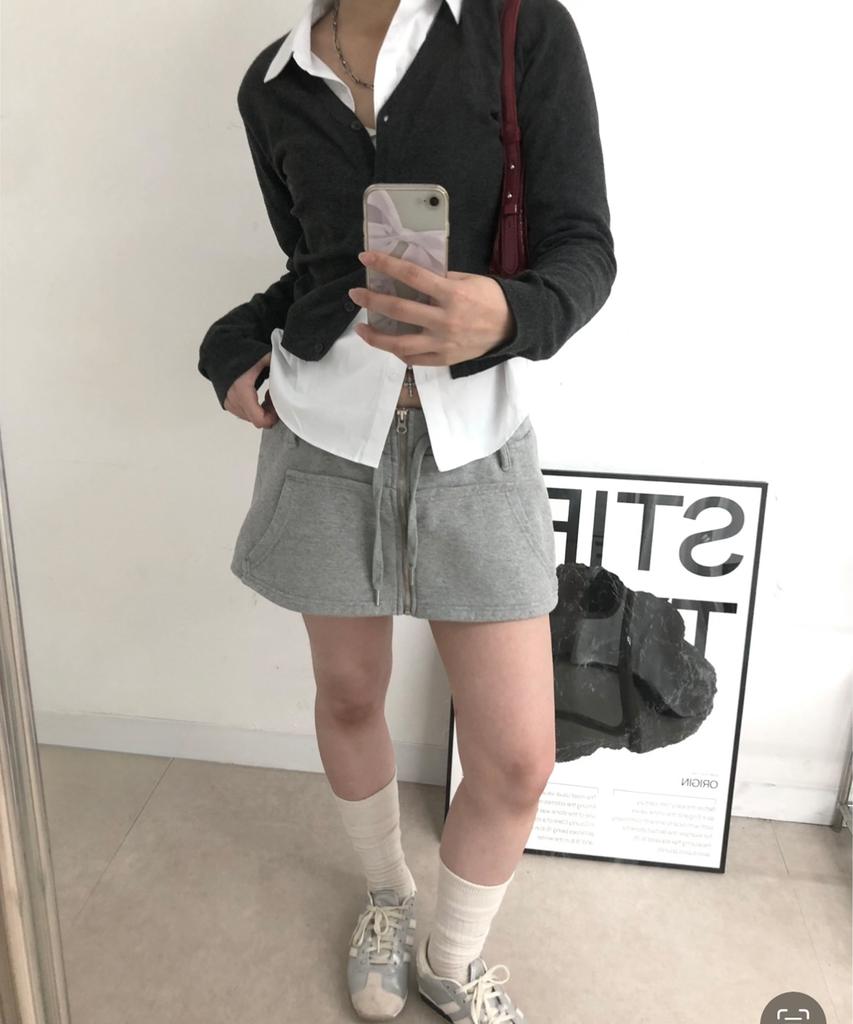 Chix Layered Zip-Up Skirt Melange