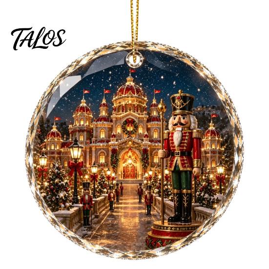 Christmas Landscape Ornament Scene Acrylic for Holiday Tree Decor, Decorative Festive Hanging Keepsake Party And Seasonal Home Decorations Artistic