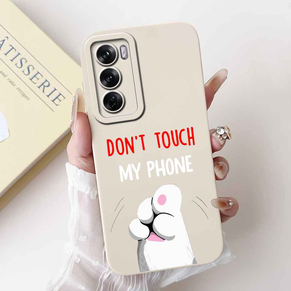 Silicone Case For Oppo Reno12 5G Colorful Small Cat Soft Cover For Oppo Reno 12 F 12F Reno12 FS 5G Protectors Cases Coque