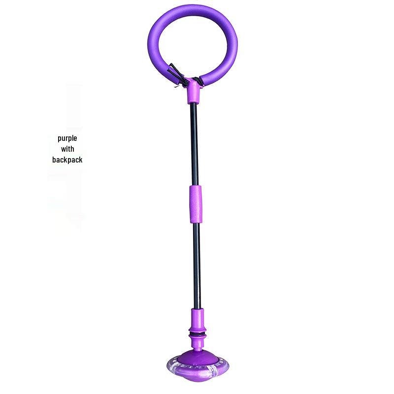 Elastic Flashing Bouncing Ball and Rotating Jump Hoop Set for Kids and Adults