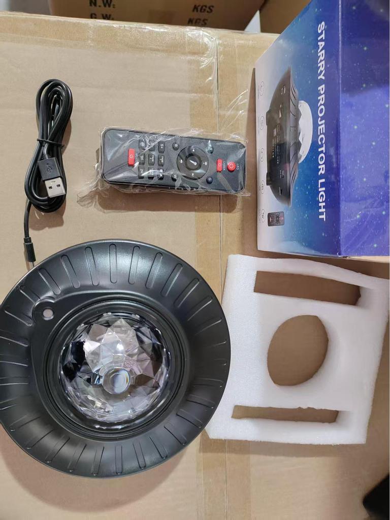 Bluetooth Starry Sky Projector Lamp with USB & Remote Control - Laser Night Light Show for Bedroom Atmosphere