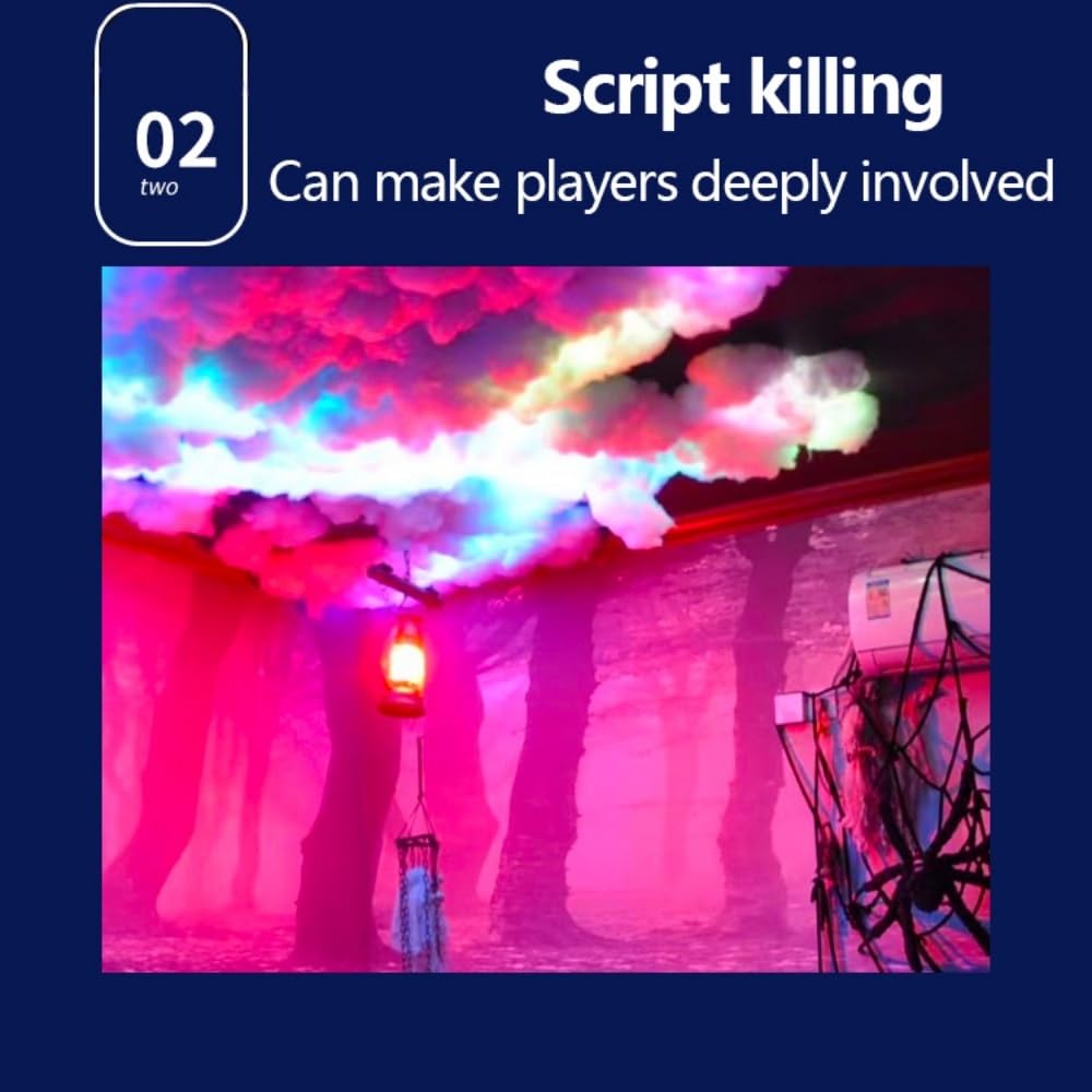 3D Thunder Cloud LED Light Kit, DIY Creative Thunder Cloud Lamp Wall with Remote Control, Colorful Atmosphere Night Light(5m)