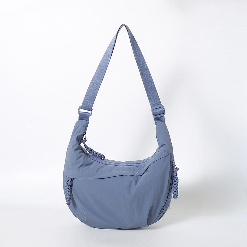 Fashion cloth bag female student class satchel nylon cloth messenger bag large capacity shoulder bag Japanese outing dumpling bag