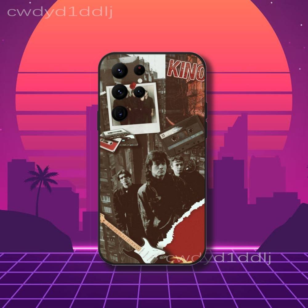 Band K-Kino Viktor Tsoi Phone Case For Samsung S10,S21,FE,S21 ,S26,S25,S24,S23,Ultra,S9,S22,Plus Black Shockproof TPU