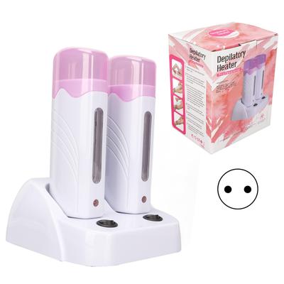 Chauffe-Cire Double Portable Machine Chauffe-Cire pour Jambe Aisselle avec Base Chauffante Prise UE 220V