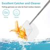 Retractable Fish Net Aquarium Cleaning 3D Stainless Steel Pocket Shrimp Catching Fish Tank Cleaning Net For Small Pond And Pool