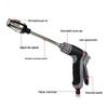 Dual-Use High-Pressure Car Wash Gun with Long Alloy Rod and Rubber Handle for Home and Car; Ideal for Watering Flowers and Car Cleaning