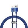 Cable Baseus  Baseus Crystal Shine Series Cable USB Cable for Fast Charging and Data Transfer USB Type A - Lightning 2.4A 1.2m Blue (CAJY000003)