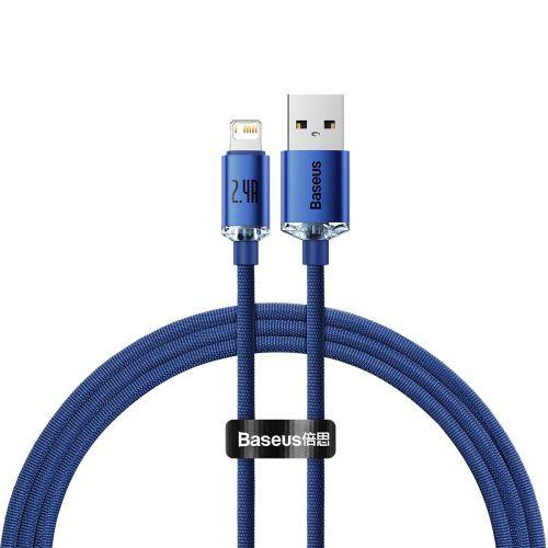 Cable Baseus  Baseus Crystal Shine Series Cable USB Cable for Fast Charging and Data Transfer USB Type A - Lightning 2.4A 1.2m Blue (CAJY000003)