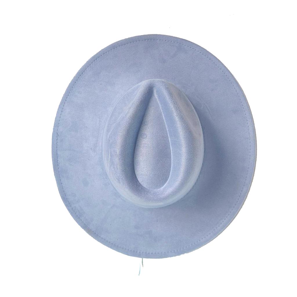 For Burning Vegan Suede Fedora Rancher Hats Blank Hats Multicolor Heart Shaped Top 9.5Cm Brim Unisex Jazz Hat Church Hat