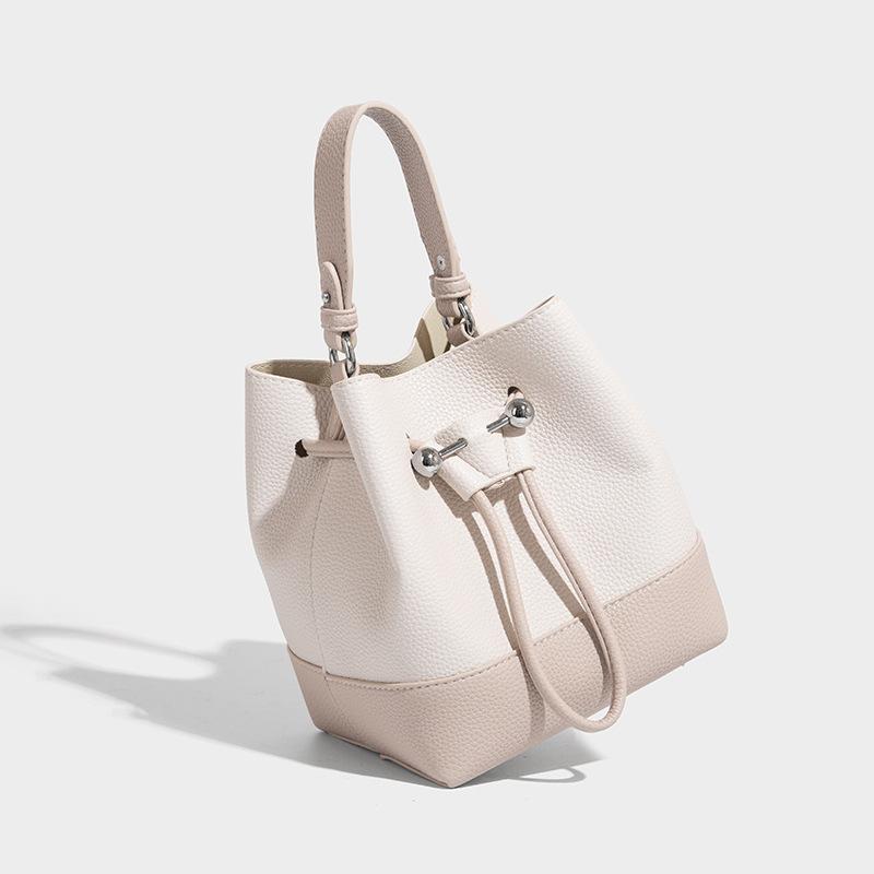 Niche Design Retro Drawstring Bucket Bag for Women 2025 Summer New High-end Handheld Shoulder Crossbody Bag for Women